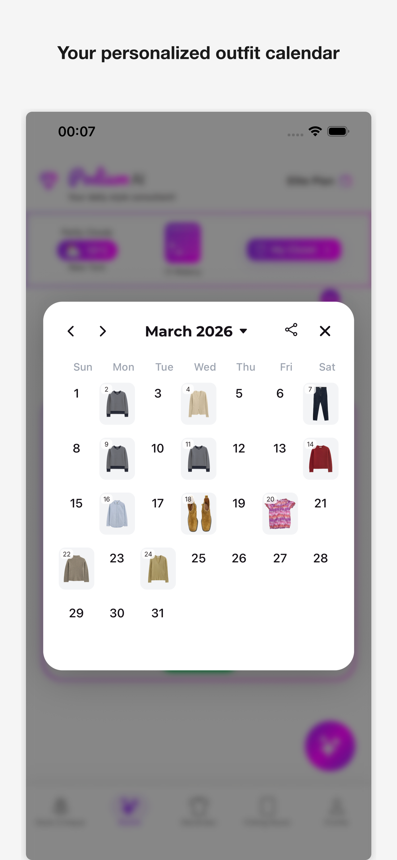 Outfit Calendar